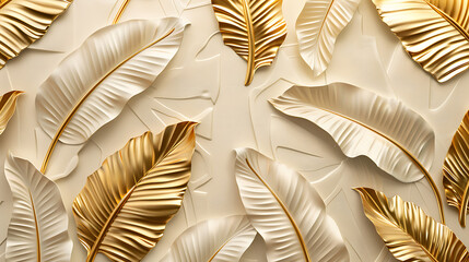 modern wall frame for canvas art, luxurious leaves