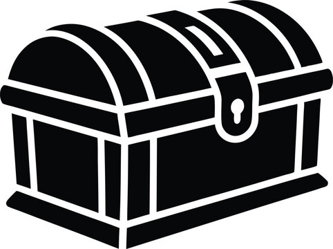 recommend clip art: wooden treasure chest silhouette,treasure chest flat vector icon black