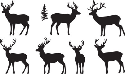 Whispering Wildlife: Enchanting Animal Silhouettes vector illustration |
