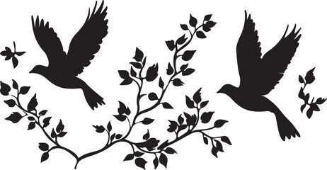 Whispering Wildlife: Enchanting Animal Silhouettes vector illustration |
