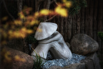 asian statue in the garden