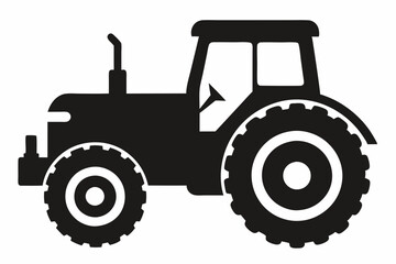 Farm Tractor Silhouette Illustration