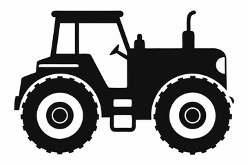 Farm Tractor Silhouette Illustration