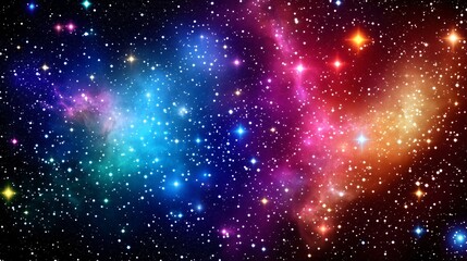 Fototapeta premium Vibrant Cosmic Nebula Space Background Stars