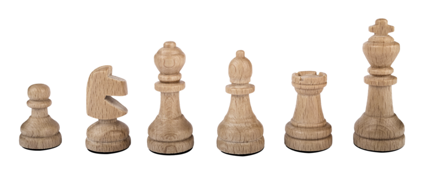 white chess pieces isolated on transparent background - Powered by Adobe
