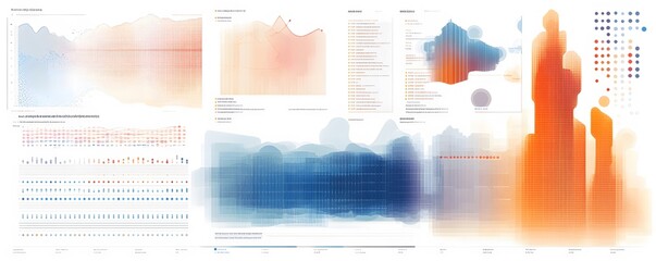 This abstract graphic features a blend of soft colors and data visualization elements, suitable for presentations, reports, or creative projects, enhancing visual storytelling.