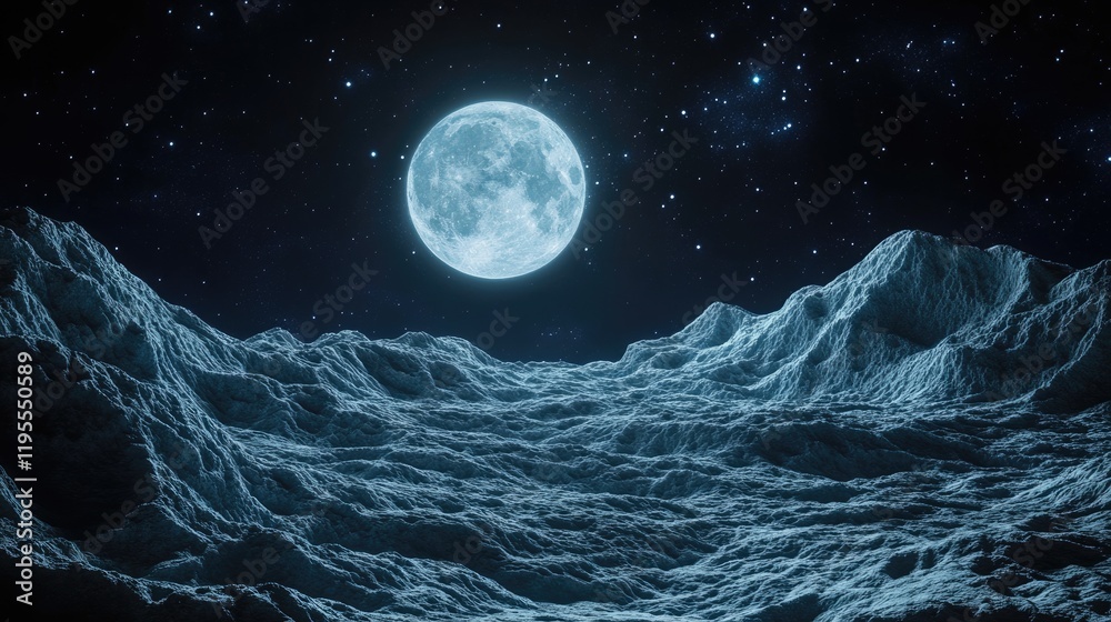 Canvas Prints lunar terrain exploration. majestic overhead view of the moon's surface under cosmic light