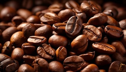 close up of roasted coffee beans showcasing rich textures
