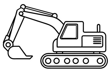 Excavator Blueprint Vector
