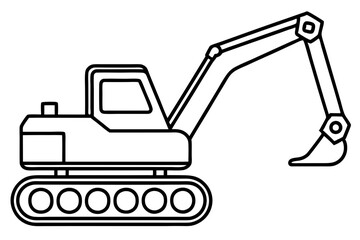 Excavator Blueprint Vector