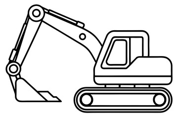 Excavator Blueprint Vector