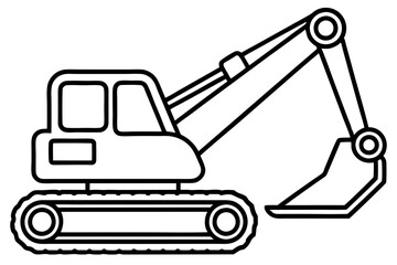 Excavator Blueprint Vector