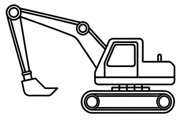 Excavator Blueprint Vector