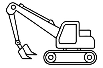 Excavator Blueprint Vector