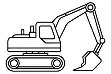 Excavator Blueprint Vector