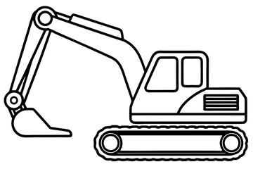Excavator Blueprint Vector