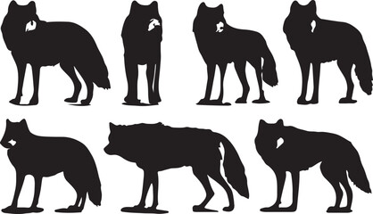 Whispering Wildlife: Enchanting Animal Silhouettes vector illustration |