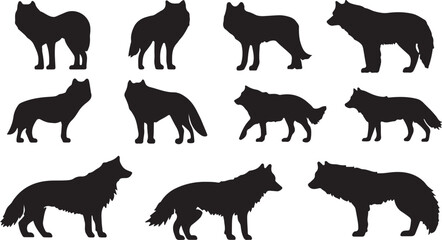 Whispering Wildlife: Enchanting Animal Silhouettes vector illustration |