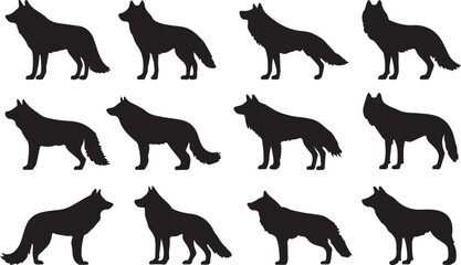 Whispering Wildlife: Enchanting Animal Silhouettes vector illustration |