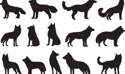 Whispering Wildlife: Enchanting Animal Silhouettes vector illustration |