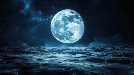 Lunar Horizons: A Close-Up Journey Over the Moon's Surface in the Depths of Space