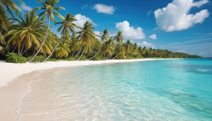 Obraz premium High-Resolution Photo of Vibrant Tropical Beach, generative ai