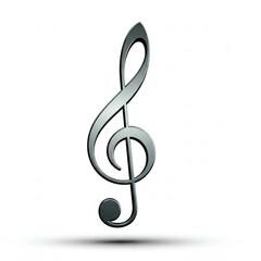 treble clef on white background