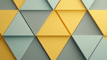 Abstract geometric background with yellow and gray triangles. Modern design texture. Minimalist style.