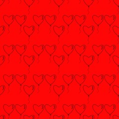 This charming pattern features vibrant red heart-shaped balloons, perfect for adding a touch of romance and joy to any design. The playful and cheerful design is ideal for Valentine’s Day.