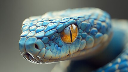 Fototapeta premium Venomous snake close-up – mesmerizing detail
