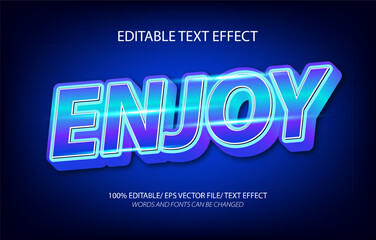 Enjoy editable text effect, 3D editable text template.	