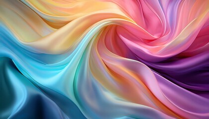 Obraz premium colorful silk fabric with pastel gradients vibrant texture abstract art and design concept