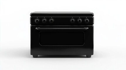 Obraz premium Black oven – stylish kitchen appliance for baking