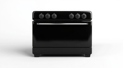Fototapeta premium Black oven – stylish kitchen appliance for baking