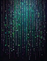 Computer code and data themed background image.