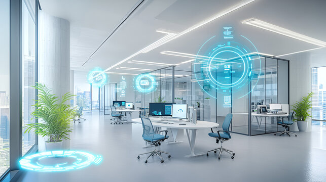 A smart office tower with IoT-enabled climate control