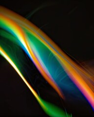 Soft light leak effect on dark background