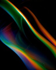 Abstract neon wave on dark background