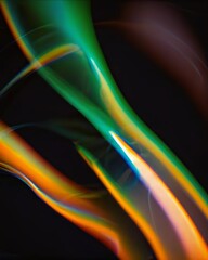 Digital vibrant wave on dark canvas