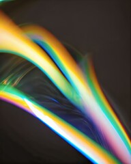 Digital vibrant wave on dark canvas