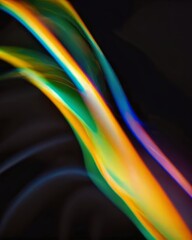 Abstract neon wave on dark background