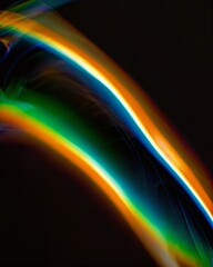 Digital vibrant wave on dark canvas