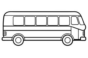 Elegant Bus Vector Sketch