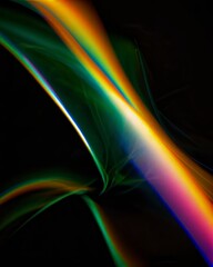 Fluid luminous pattern in glowing style