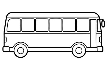 Elegant Bus Vector Sketch