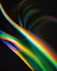 Digital vibrant wave on dark canvas