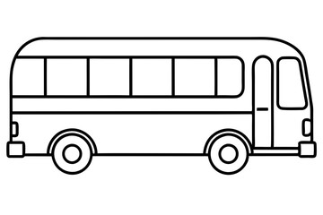 Elegant Bus Vector Sketch
