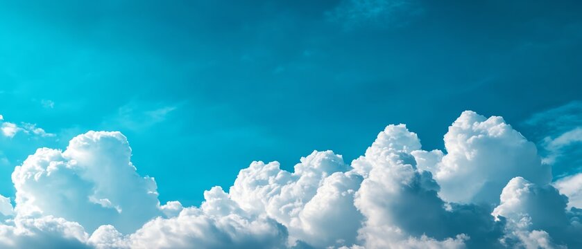 Beautiful clouds in a vibrant blue sky.