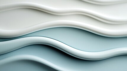 Abstract waves of cream and blue shades create a calming, minimalist image.  Perfect for backgrounds or design inspiration.
