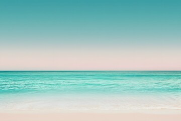 Obraz premium A serene ocean-inspired gradient with shades of aquamarine, turquoise, and soft sandy beige.